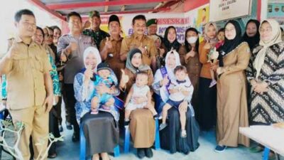 Camat Meranti bersama Kaposiyan Meranti Hadiri Pencanangan Pos Pekan Imunisasi Nasional 2023