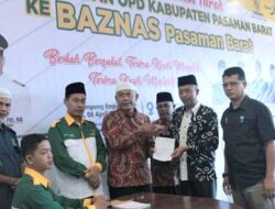 Wakil Bupati dan Sekda Serahkan Zakat Fitrah ke Baznas Pasbar
