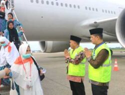 313 Jemaah Haji Pasbar Tiba di Bandara Internasional Minangkabau