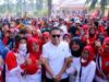 Wakil Bupati Lampung Utara Jalan Sehat bersama Masyarakat Abung Semuli