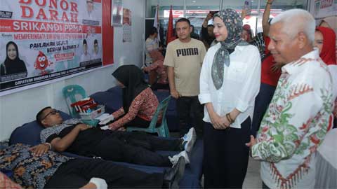 Bupati Asahan Tinjau Donor Darah dan Cek Kesehatan Srikandi PPMA