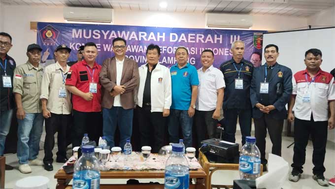 Plt Kadis Kominfotik Provinsi Lampung, Achmad Saefulloh buka acara Musyawarah Daerah (MUSDA) IV KWRI Provinsi Lampung