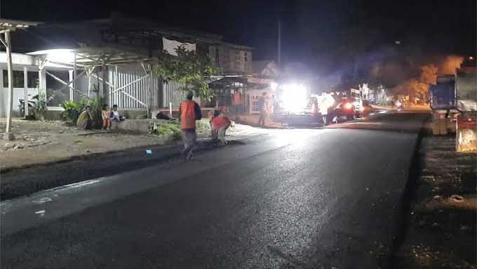 Perbaikan Jalan Utama di Tlogosari