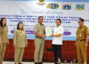 BPN Jaksel Serahkan 30 Sertifikat Tanah Aset Pemprov DKI Jakarta