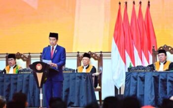 Presiden Joko Widodo (Jokowi) berikan sambutan dalam Sidang Istimewa Laporan Tahunan Mahkamah Agung (MA) Republik Indonesia Tahun 2023